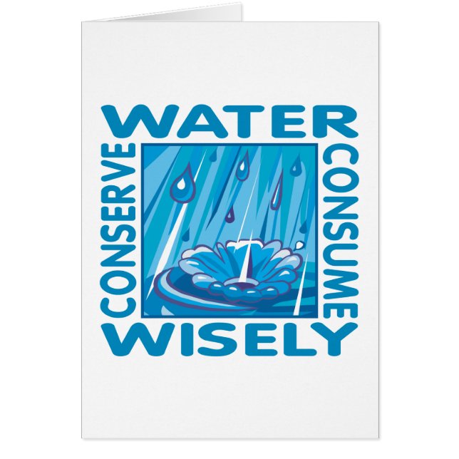Cartão Conservação da água (Frente)