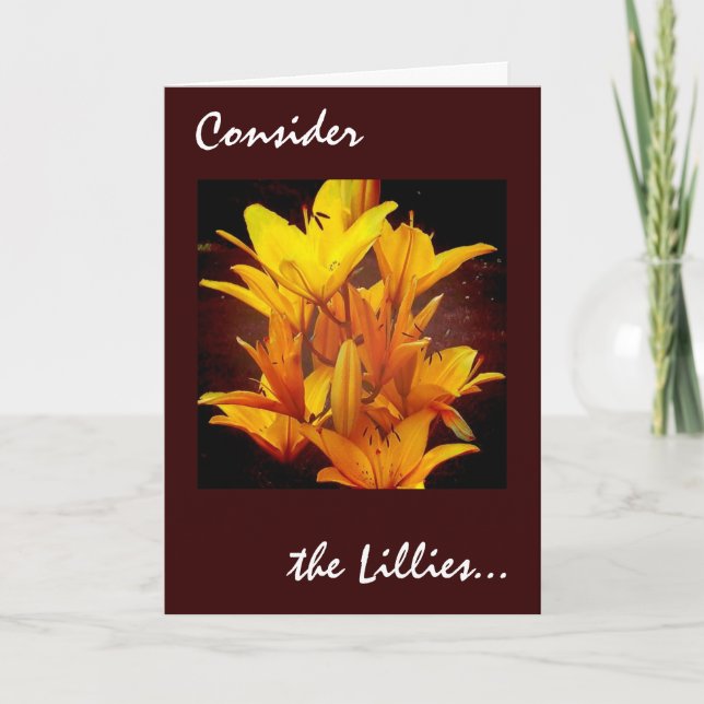 Cartão Considere o Lillies (Frente)