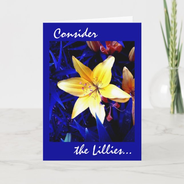 Cartão Considere o Lillies (Frente)