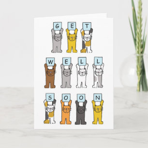 Cartão Consiga Bem Em Breve Gatos De Cartoon