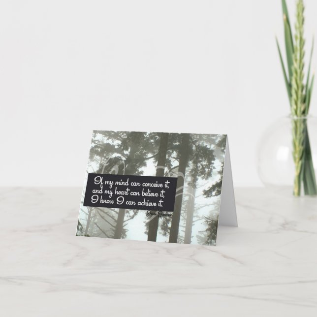 Cartão Consigo Alcançar Placa Motivacional (Frente)