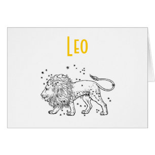 Cartão Constelação de Leo