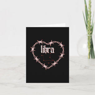 Cartão Constelação de Libra Gótica - Aniversário Gótico E