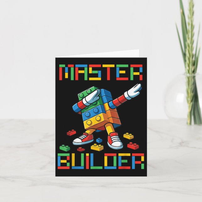 Cartão Construção de Blocos de Dabbing de Teto do Master  (Frente)