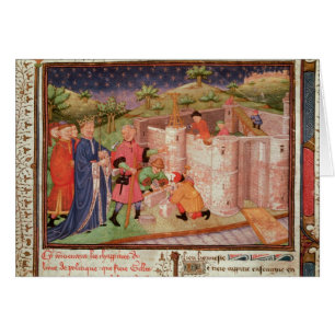 Cartão Construção de um castelo