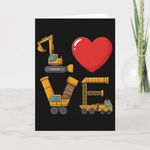 Cartão Construção do Amor de São Valentim Soletrado com C