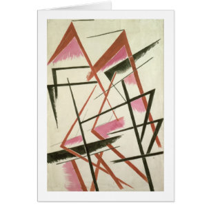 Cartão Construção linear, c.1921 (gouache no papel)