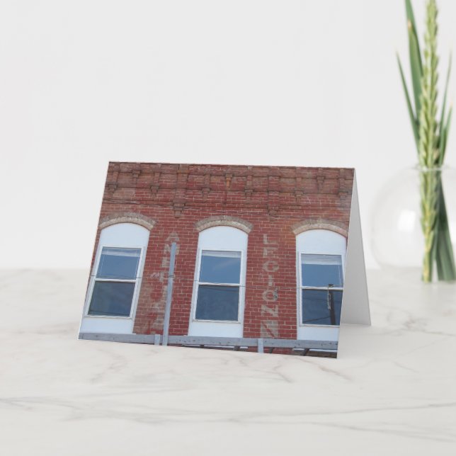 Cartão Construção velha da legião em Brigghton, Iowa (Frente)