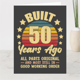Cartão Construído há 50 anos Todas as Peças Originais 50º