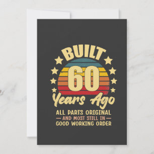 Cartão Construído há 60 anos Todas as Peças Originais Ani