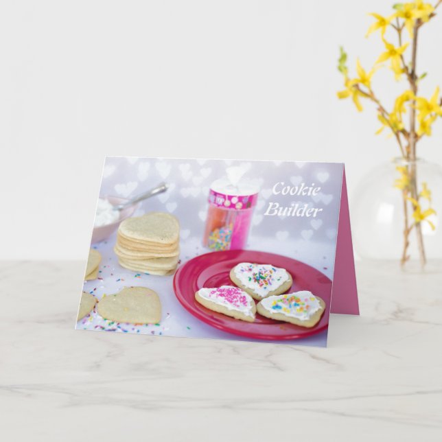 Cartão Construtor de Biscoitos (Flor Amarela)