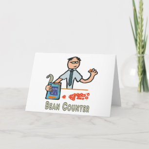 Cartão Contador de Bean Contador Engraçado
