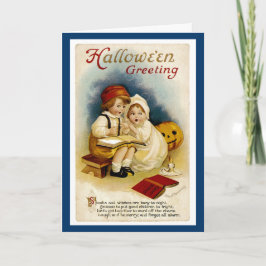 Cartão Contagem de Testemunhas de Halloween