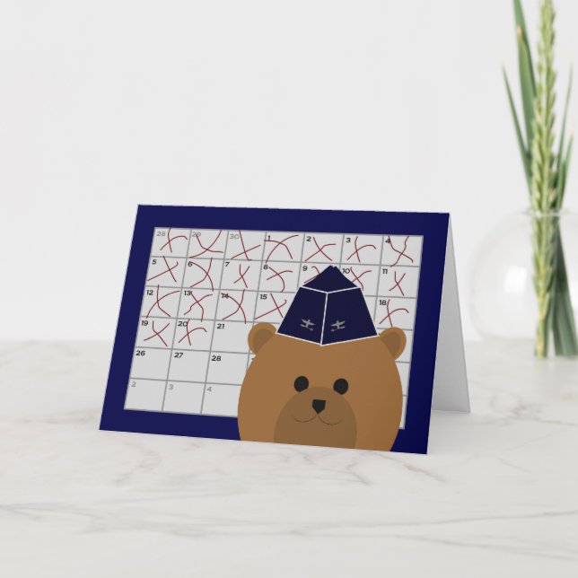 Cartão Contando dias para vê-lo novamente - Força Aérea (Frente)