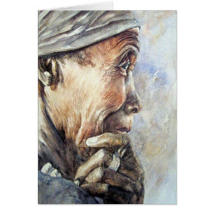 Cartão Contemplando a mulher