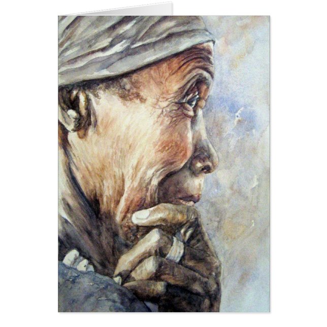 Cartão Contemplando a mulher (Frente)