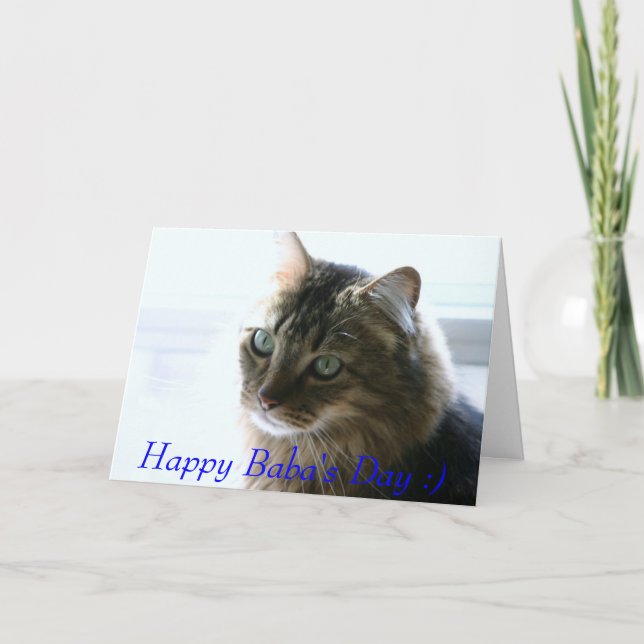 Cartão contentamento, Feliz Dia da Baba :) (Frente)