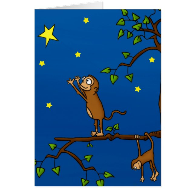 Cartão Continua A Alcançar Macaco (Frente)