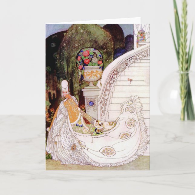 Cartão Conto de fadas de Cinderella de Kay Nielsen (Frente)