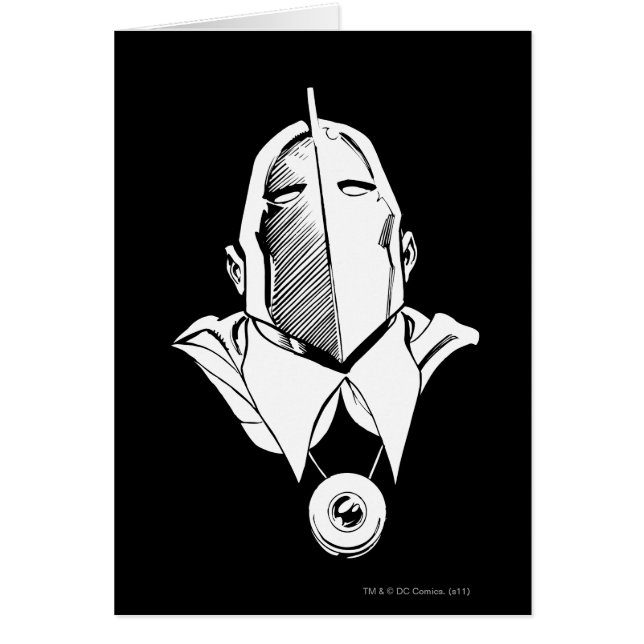 Cartão Contorno da máscara do Dr. Destino (Frente)