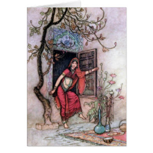 Cartão Contos populares de belas artes do vintage do ~ de