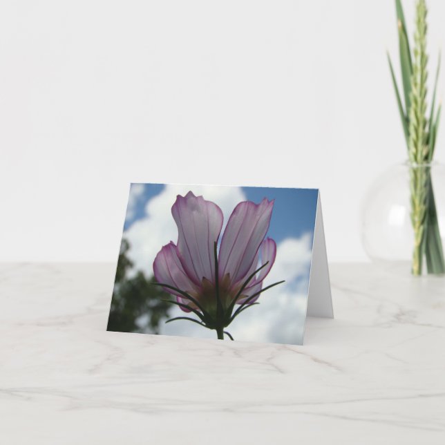 Cartão Contra o céu Notecard floral (Frente)