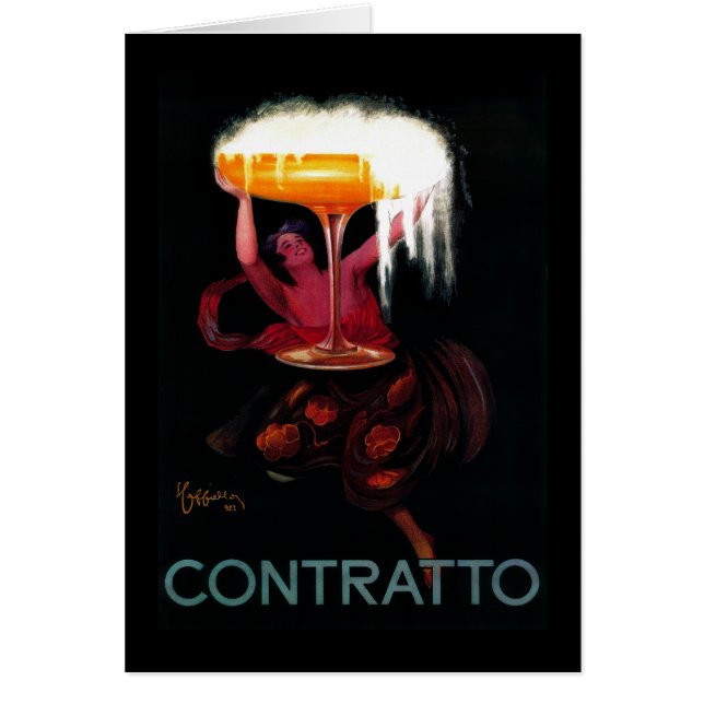 Cartão Contrato Vintage PosterEurope (Frente)