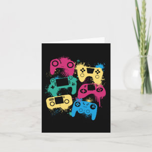 Cartão Controladores De Jogo De Vídeo Tee Graphic Para Co