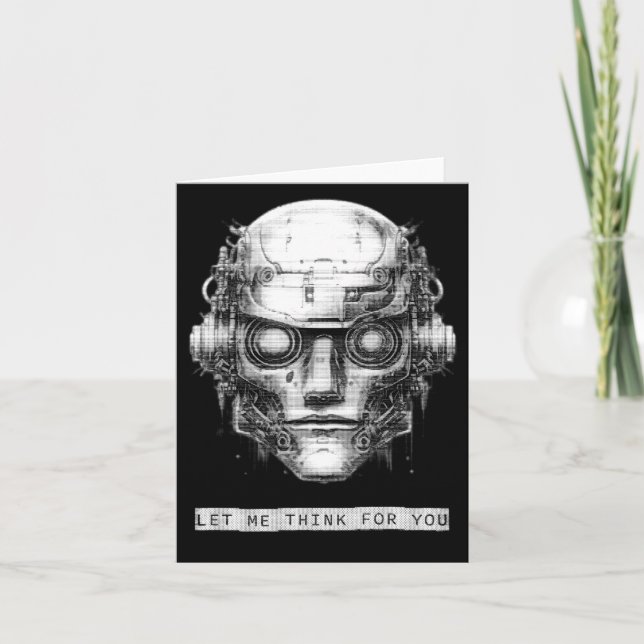 Cartão Controle da mente Robô Cyberpunk (Frente)