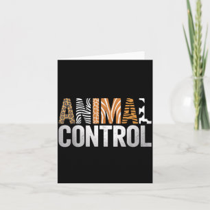 Cartão Controle de Animais Zoológico Engraçado Halloween
