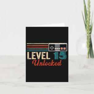 Cartão Controle de Jogo de Criança de Aniversário do Níve