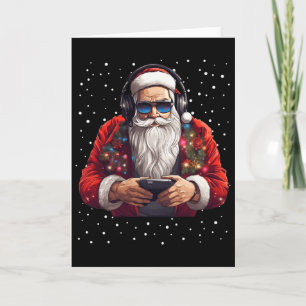 Cartão Controle de Jogo de Vídeo Game de Natal do Papai N