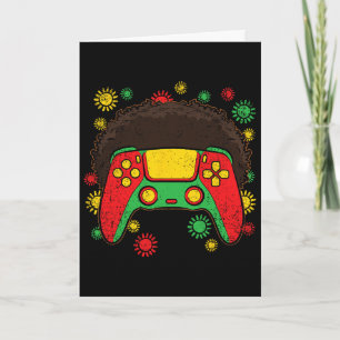 Cartão Controle de Video-game Afro Mês da História Negra