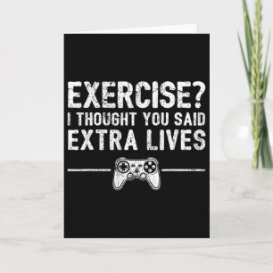 Cartão Controle de Video Game Engraçado Vidas Extras Jogo