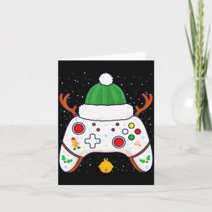 Cartão Controle de Video Game Gamepad de Natal 