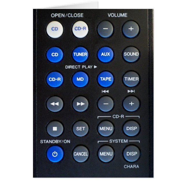 Cartão Controle remoto (Frente)