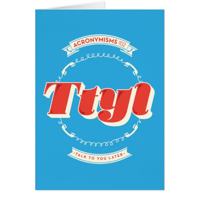 Cartão Conversa a você mais tarde (Frente)