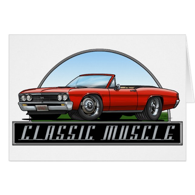 Cartão Convertible de 67 Chevelle (Frente Horizontal)