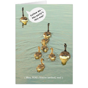 CARTÃO CONVITE/GEESE/SIGA-ME! A FESTA É POR AQUI!