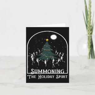 Cartão Convocando O Esqueleto Do Espírito Feriado Dançand