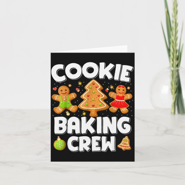 Cartão Cookie Baking Crew Christmas Gingerbread Team Squa (Frente)