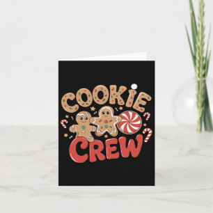 Cartão Cookie Crew Gingerbird Família De Natal Fazendo Te