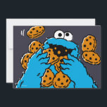 Cartão Cookie Monster Eating All the Cookies<br><div class="desc">Satisfy your cravings for fun and cookies with this graphic featuring the one and only Cookie Monster! This showcases a vibrant illustration of Cookie Monster in his element, happily devouring a pile of chocolate chip cookies with crumbs flying everywhere. This classic and instantly recognizable design is cheerful, playful, and sure...</div>