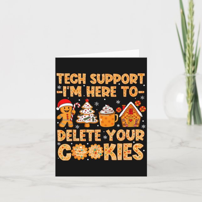 Cartão Cookies Support Tech I'm Delete Here (Frente)