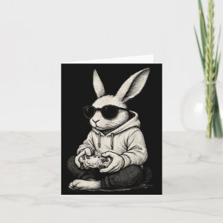 Cartão Cool Boys Easter Bunny Gamer Video Game