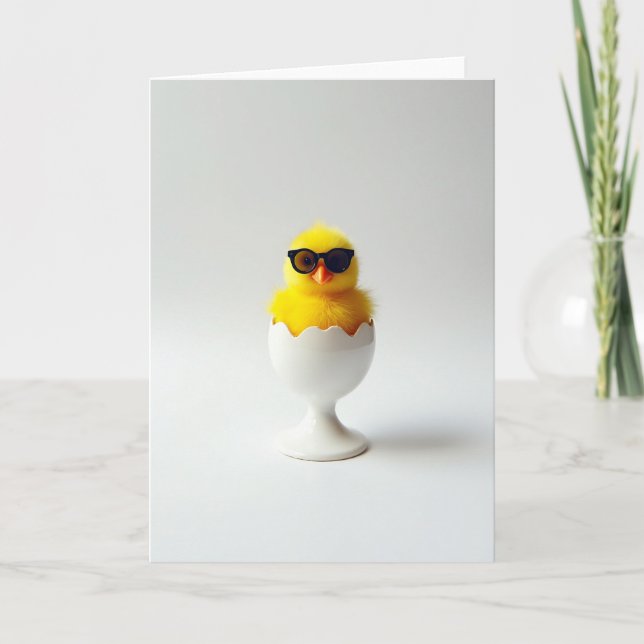 Cartão Cool Chick Hatching Day Card (Frente)