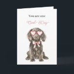 Cartão Cool Newfoundland Dog Heart Glasses Birthday<br><div class="desc">Cool Newfoundland Dog Heart Glasses Birthday</div>