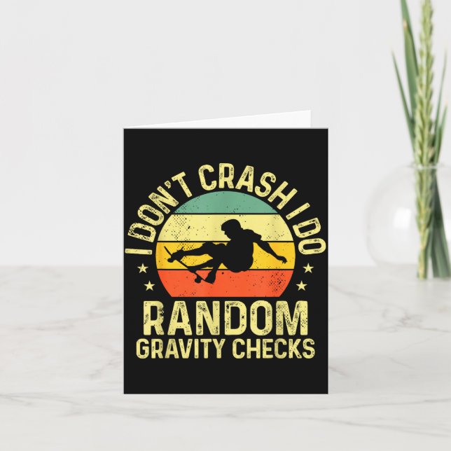 Cartão Cool Skateboard Art For Men Women Skateboarding Sk (Frente)