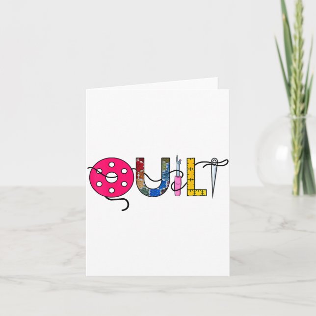 Cartão Cool Womens Quilt Quilting Sewing Hobby Crafter Gi (Frente)