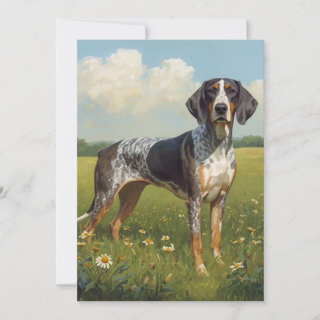 Cartão Coonhound Bluetick (Frente)